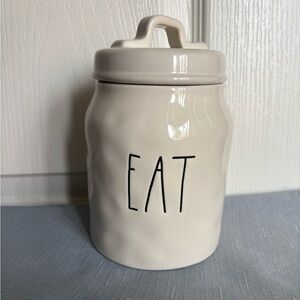 Rae Dunn Eat Canister‎ from 2017- 2018 Line small 7.5” tall